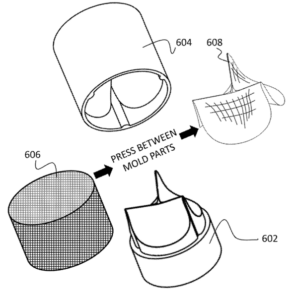 Illustration of heart valve mold